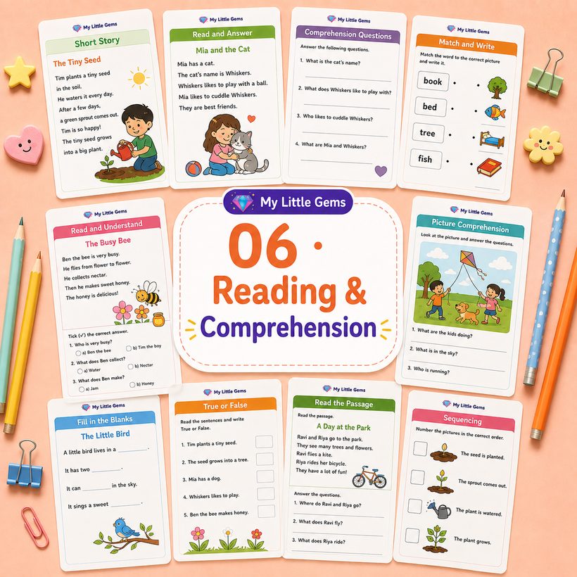 06 Reading & Comprehension – printable worksheets PDF