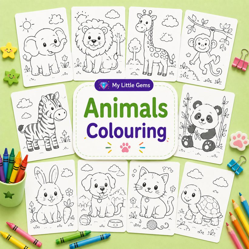 Animals Colouring – printable worksheets PDF