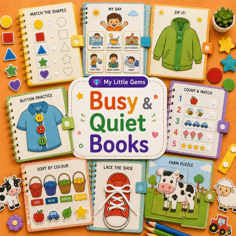 Busy & Quiet Books – printable worksheets PDF
