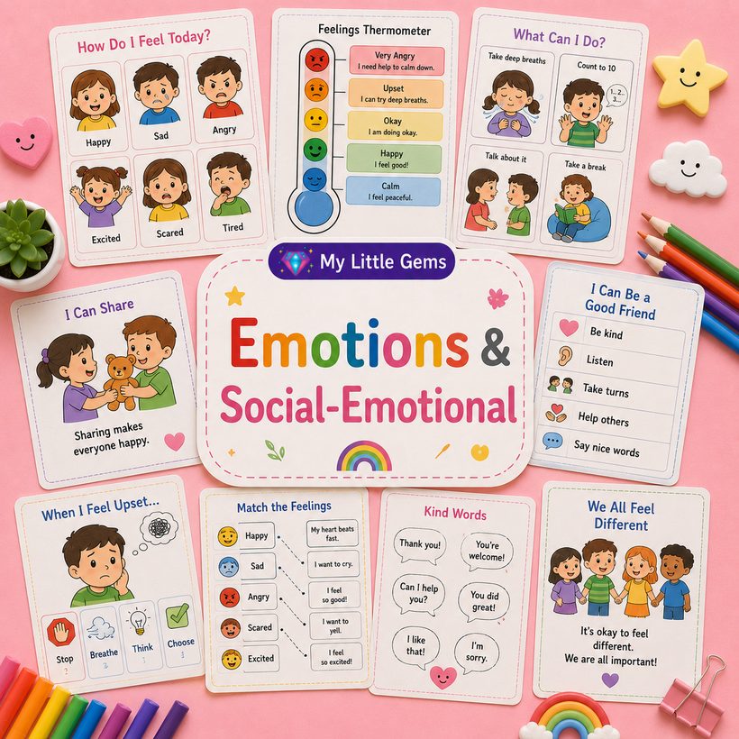 Emotions & Social-Emotional – printable worksheets PDF