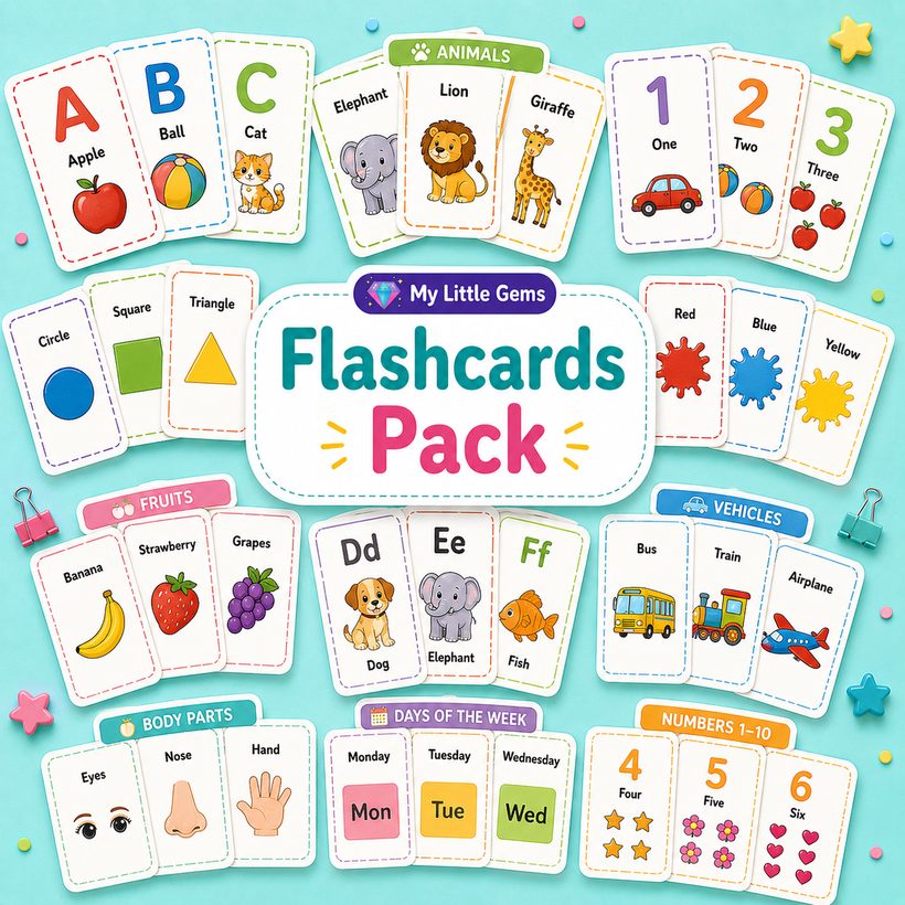 Flashcards Pack – printable worksheets PDF